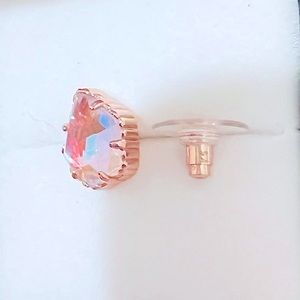 Kendra Scott Tessa Rose Gold Stud Earring Dichroic Glass